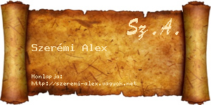Szerémi Alex névjegykártya